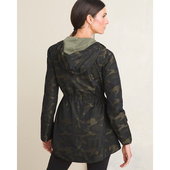 Chico's Women Anorak Camo-Embossed Jacket Size 2 Large - Picture 12 of 12